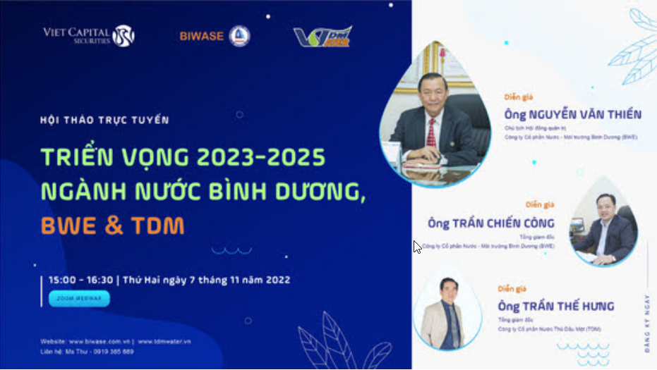 Triển vọng 2023-2025 ngành nước Bình Dương, BWE & TDM / Prospects 2023 – 2025 Binh Duong Water Industry, BWE & TDM